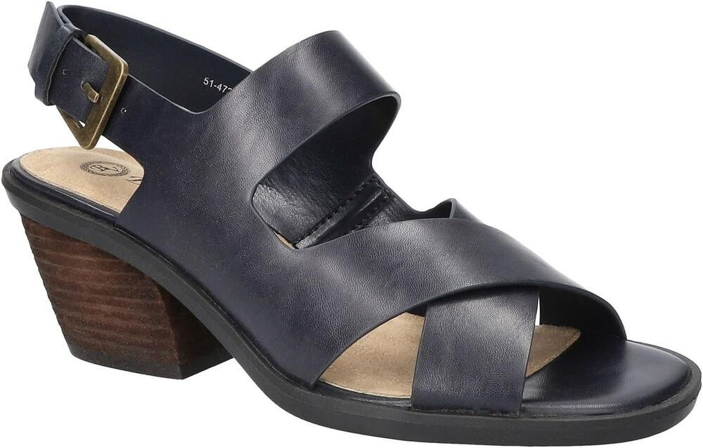 New In Box Bella Vita Women's Cameron 2" Block Heeled Sandal Navy Size 9.5W NIB